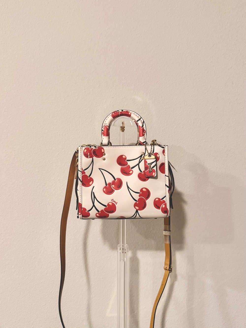 Coach Rogue 17 Cherry Bag & Strap